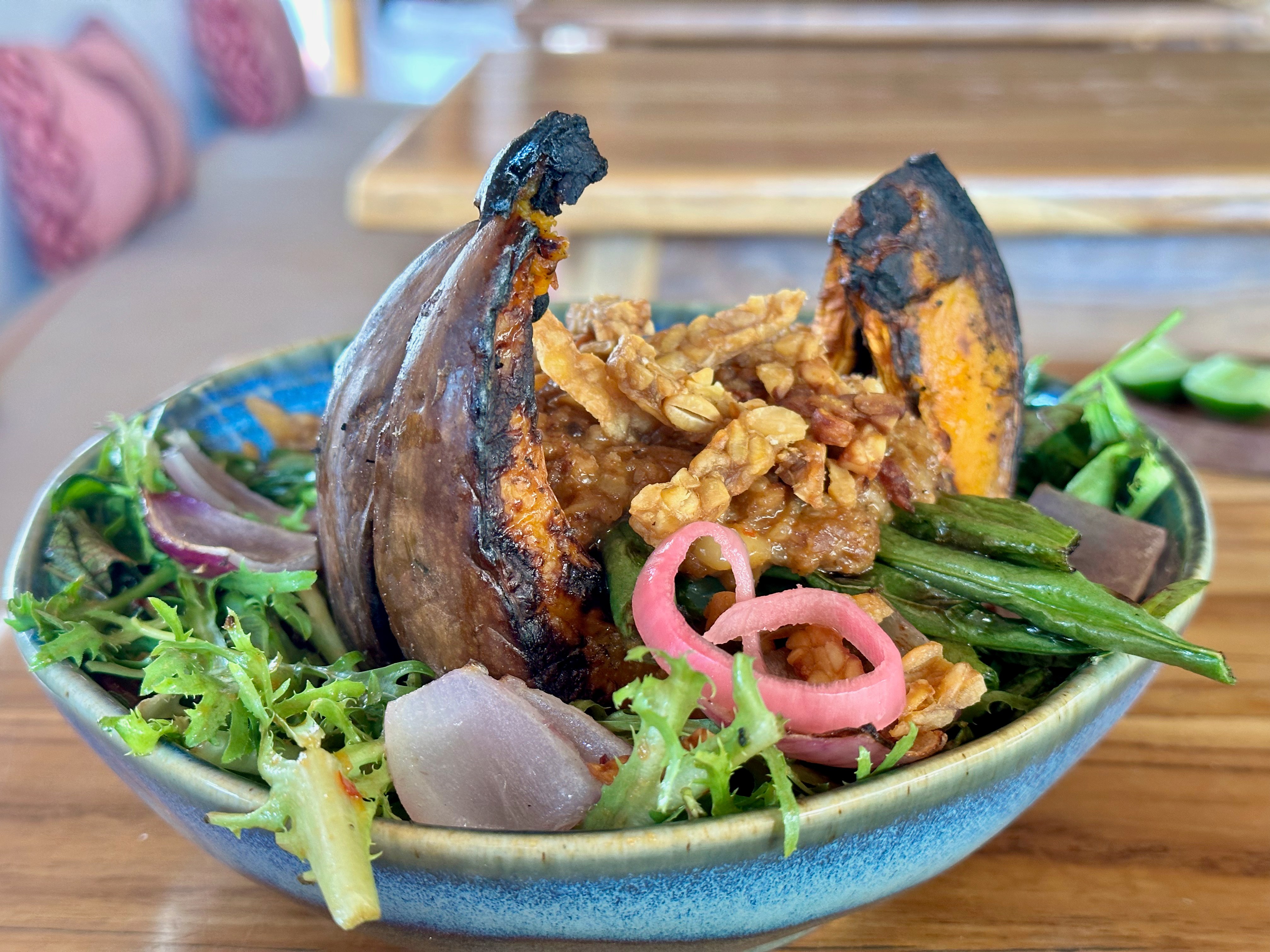 Burnt Pumpkin and Tempeh at Bara, Kuta Lombok