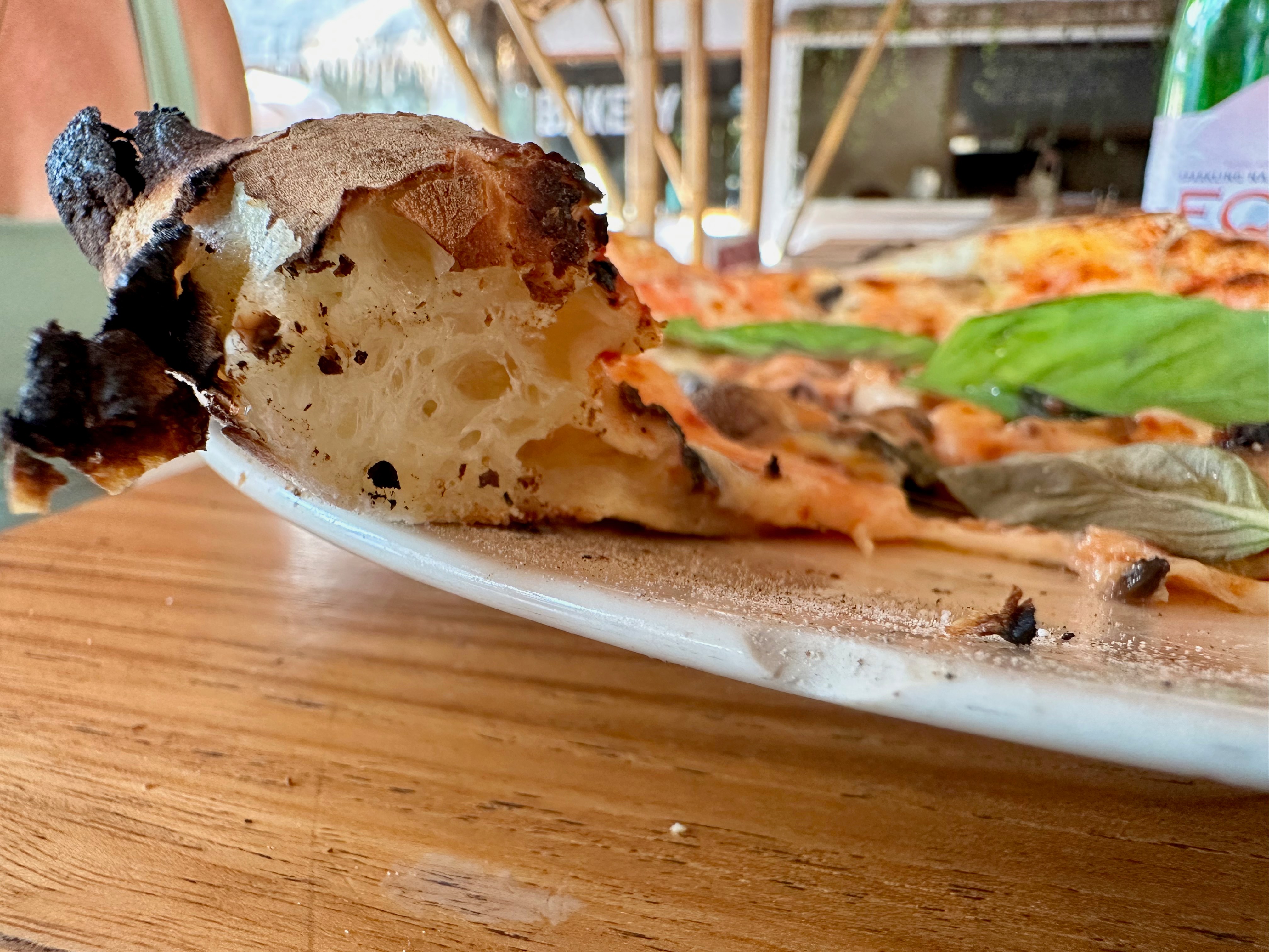 Close-up of Pizza Crust at Bara, Kuta Lombok